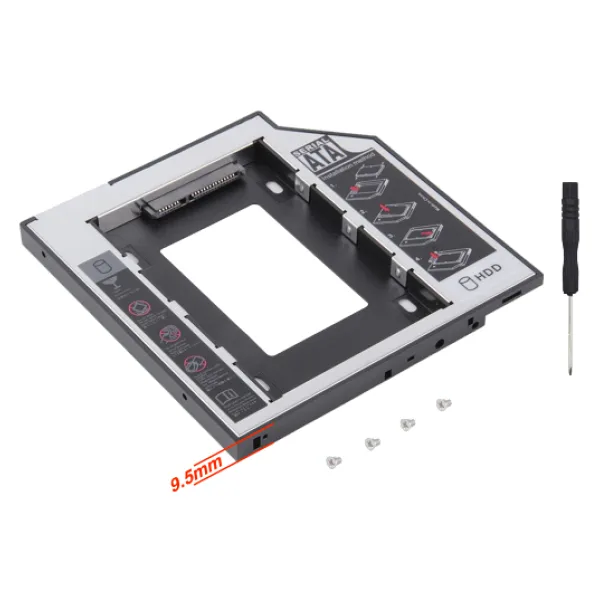 9.5mm DVD To SSD Harddisk Caddy Notebook PC Sata Kutusu - Kızak