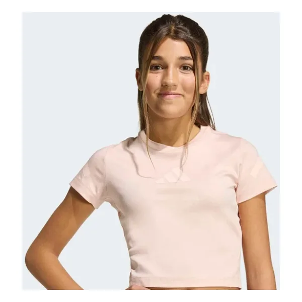 Adidas Z.N.E. Fitted Kısa Kollu Bisiklet Yaka Çocuk Crop Tişört