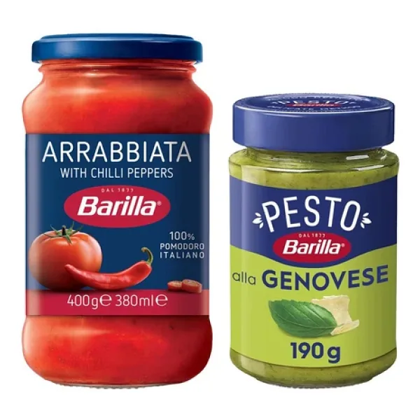 Barilla Pesto 190 gr ve Arrabiatta 400 gr Makarna Sosu 2 li Paket