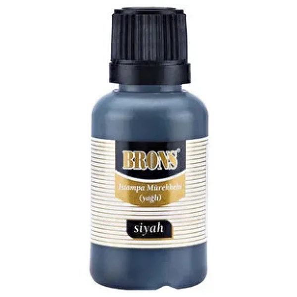 Brons BR-314 30 cc Siyah Yağlı Istampa Mürekkebi