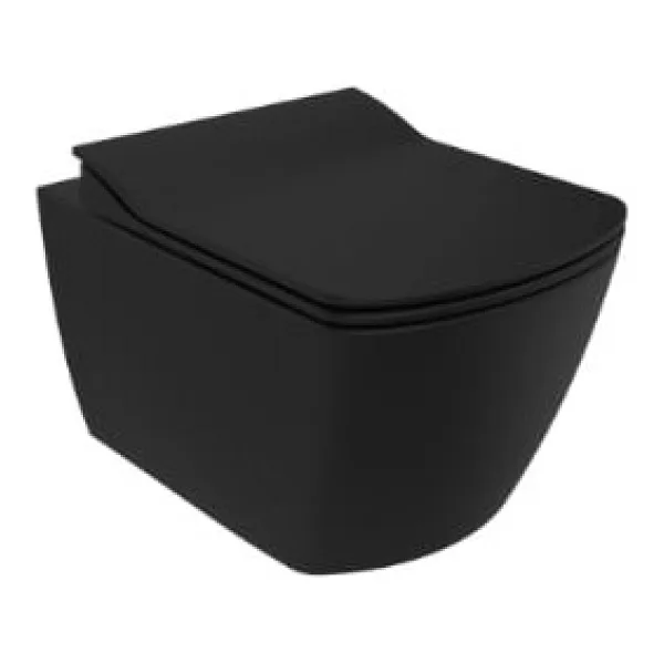 Creavit Elegant Rim-Off EG321-00KK00E-0000 Siyah Asma Klozet