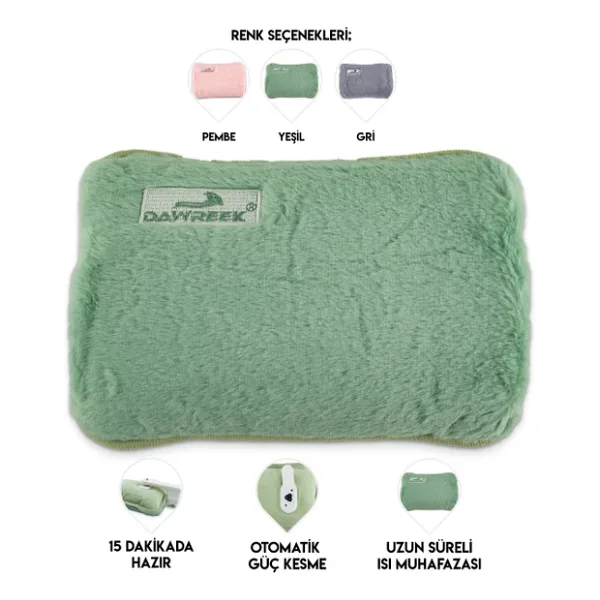 DAWREEK ELEKTRİKLİ SICAK SU TORBASI GREEN ET01Y