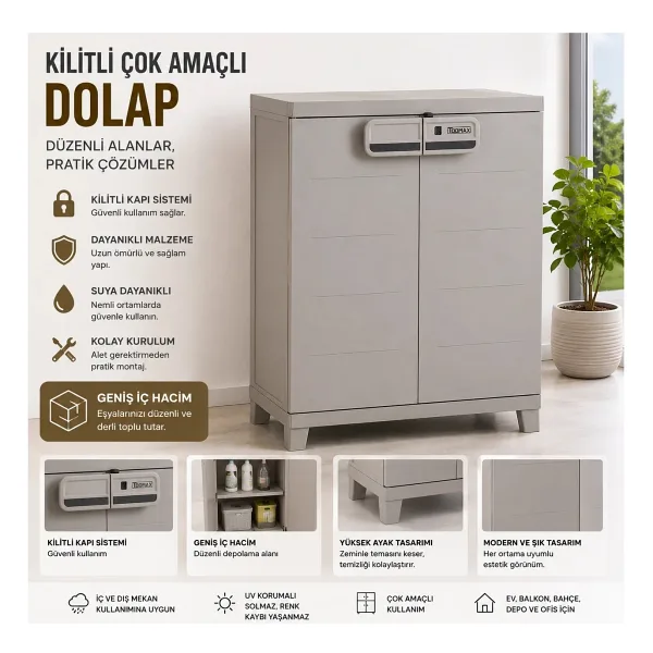 Evinizin Atölyesi Banyo Dolabı, Mutfak Dolabı, Plastik Dolap, Bahçe Dolabı,