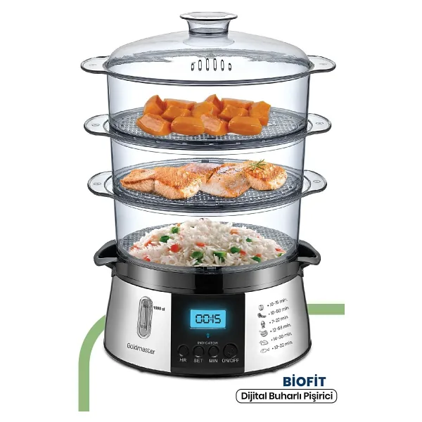 Goldmaster GM-7268D BioFit Dijital Buharlı Pişirici