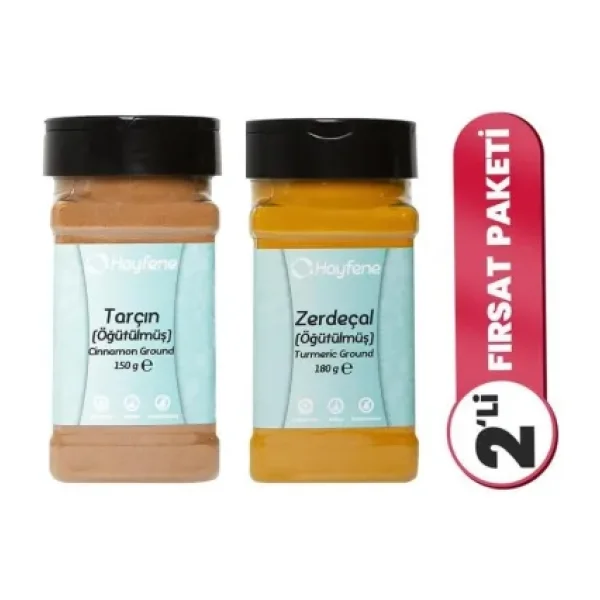 Hayfene Tarçın Toz 160 gr + Zerdeçal Toz 180 gr 2'li - 330 gr