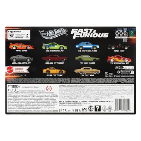 Hot Wheels Silver Series 1:64 Fast and Furious 10'lu Araç Seti JCT92