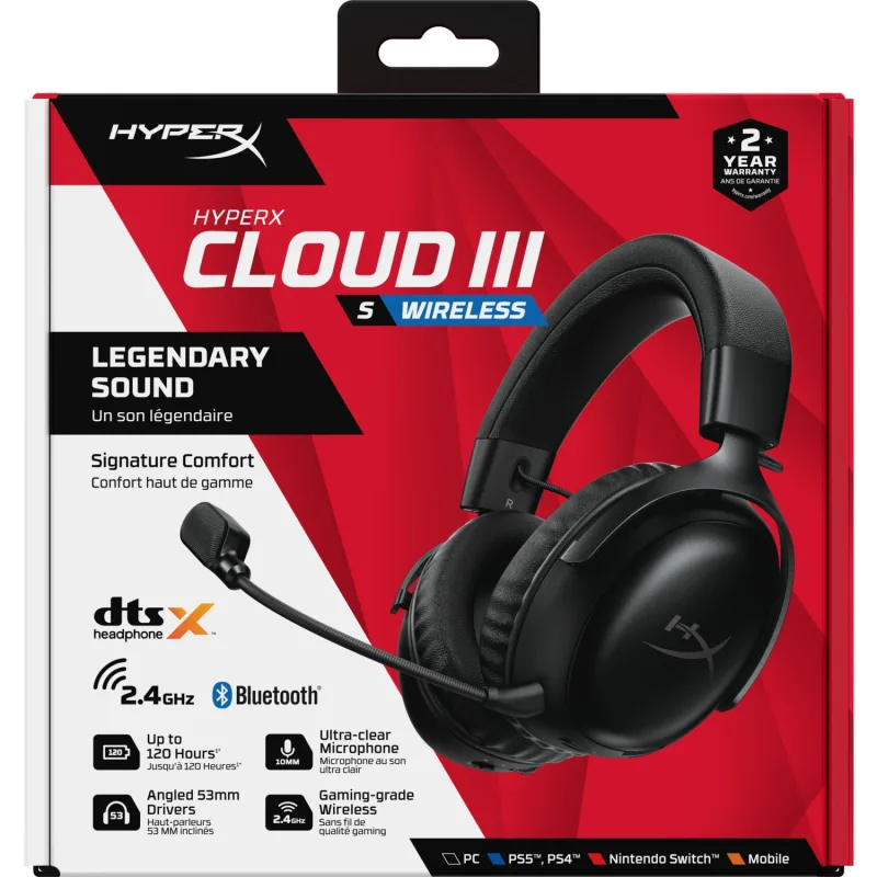 Hyperx Cloud Iıı S A59yzaa Siyah Kablosuz Kulak Üstü Oyuncu Kulaklığı - Görsel 2