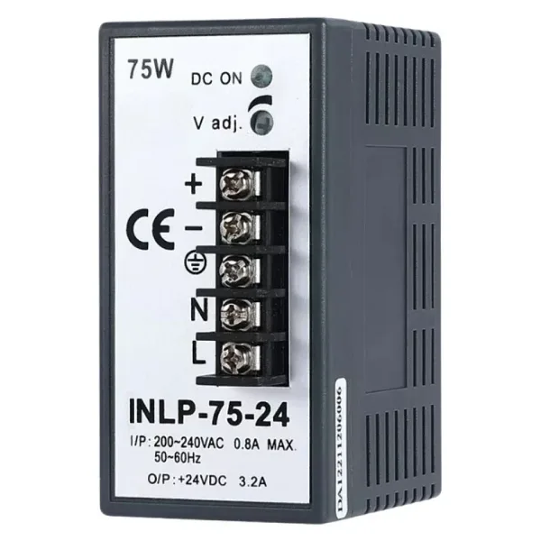 INLP-75-24 - 75W 24VDC 3.2A Raya Montajlı Güç Kaynağı