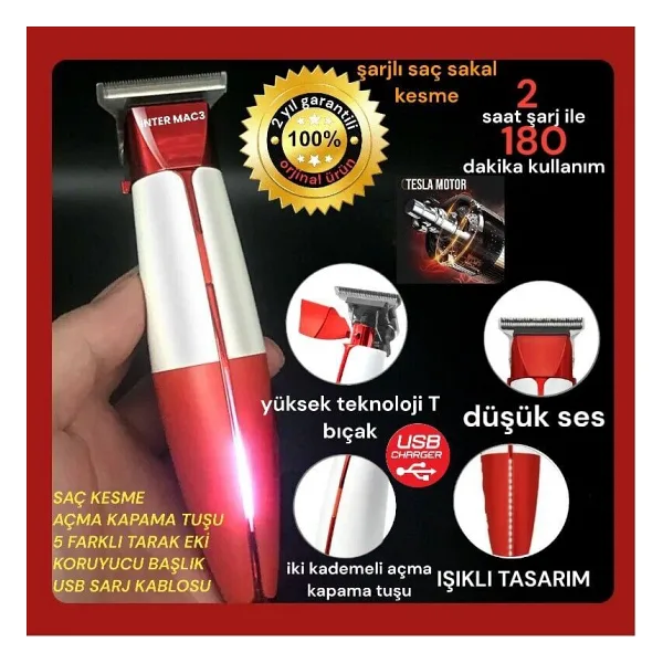İnter Mac3 TC-1919 Saç Kesme Makinesi