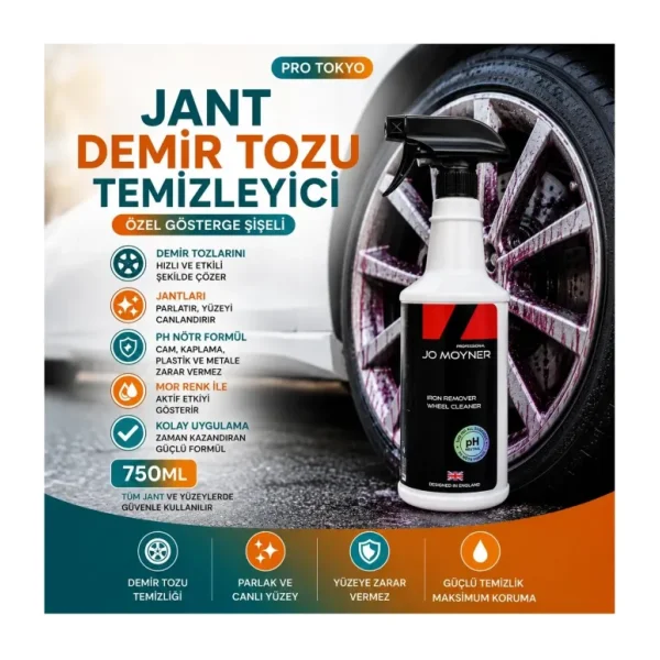 Jo Moyner Araç Demir Tozu Temizleyici Jant Temizleyici Kaporta Temizleyici 750ML Özel Gösterge Şişeli