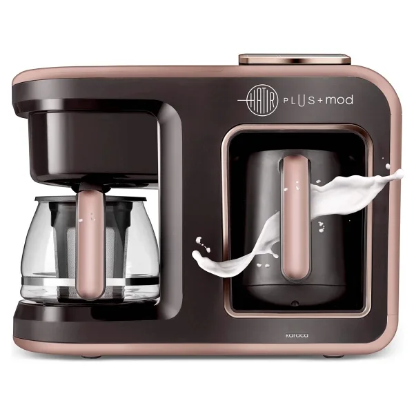 Karaca Hatır Plus Mod 5in1 Rose Brown Çay ve Filtre Kahve Makinesi