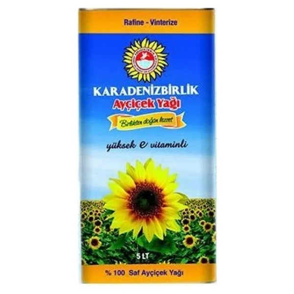 Karadenizbirlik 5 lt Teneke Saf Ayçiçek Yağı