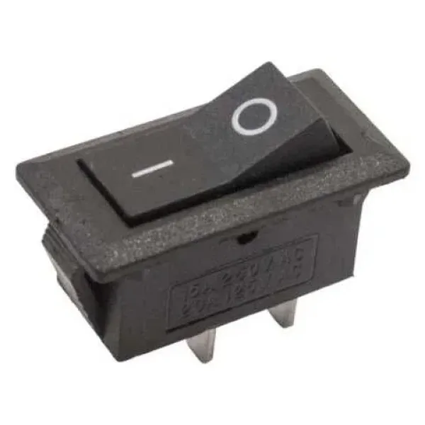 KCD3 Tekli Dar 2-Pin On/Off Anahtar - Siyah