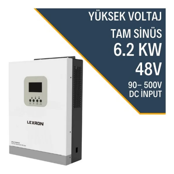 Lexron 6.2kw Mppt Paralel 90-500V Pv Input 100A Mppt Akıllı Inverter