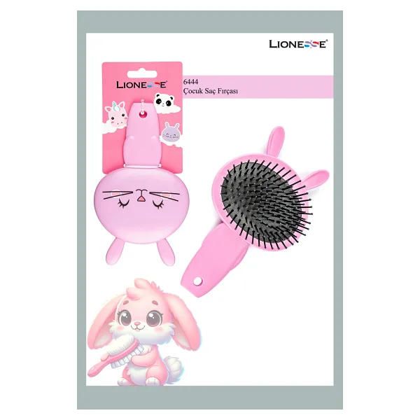 Lionesse Saç Fırçası Pembe Tavşan 6444