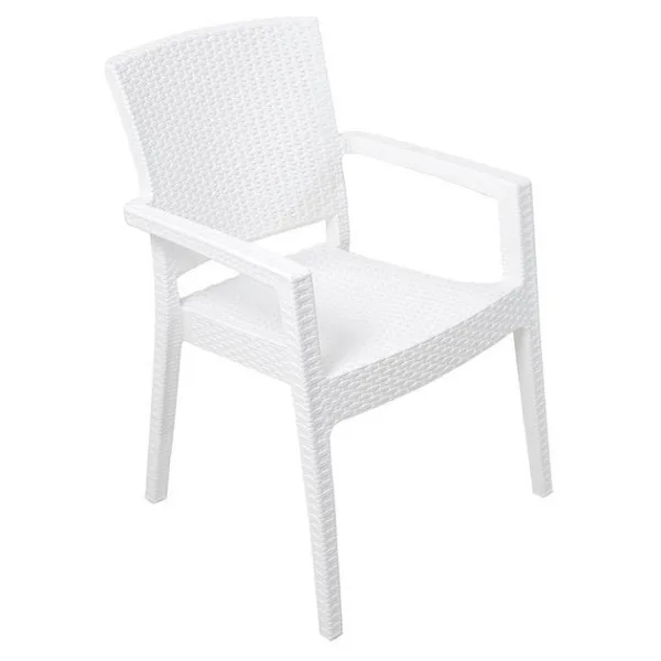 Mandella Zeus Rattan Koltuk (4 Adet) - Beyaz