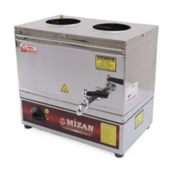 mizan Çay Semaveri Çay Kazanı 19LT Elektrikli 2 Hazneli (Demlik Dahil Değildir) - Beyaz