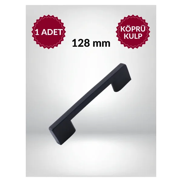 MKLAKS Köprü 128 Mm Plastik Siyah Mobilya Çekmece Kulp - Dayanıklı Ve Şık Tasarım