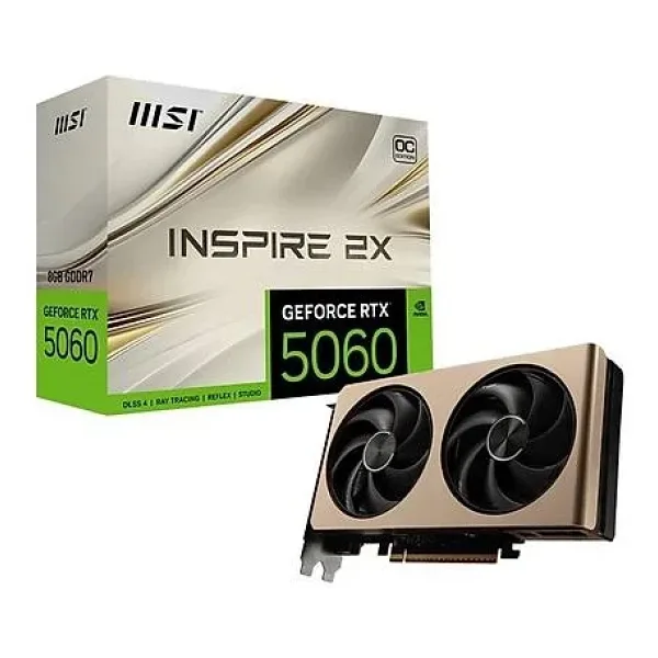 MSI RTX 5060 8G Inspire 2X OC G506-8I2C 128 Bit GDDR7 8 GB Ekran Kartı