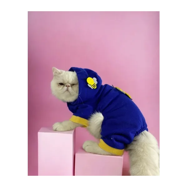 Navy Bee Kedi Tulumu Kedi Kıyafeti