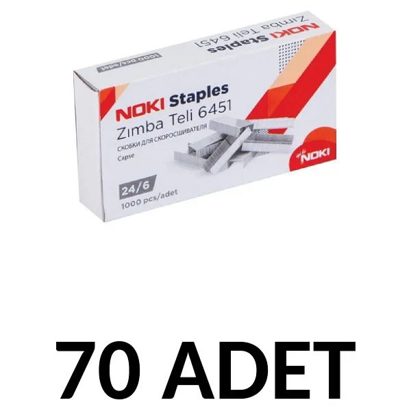 Noki 70 Adet Zımba Teli No:24/6 Cu 1000'li
