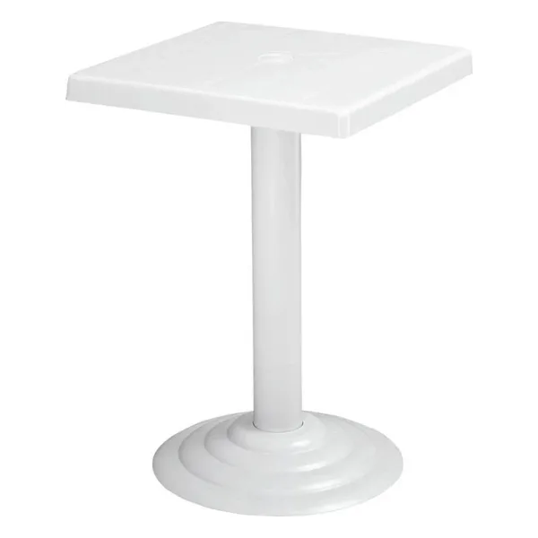 Omnipazar Mt-Gf402a Beyaz Testa Bahçe Balkon Sehpa 45X45 Cm