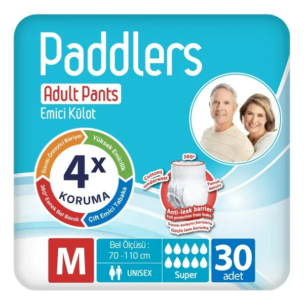 Paddlers Emici Külot Orta Boy M 30'lu Hasta Bezi