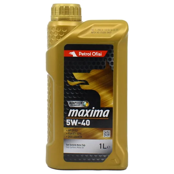 Petrol Ofisi Maxima 5W-40 1 lt Motor Yağı - 2025