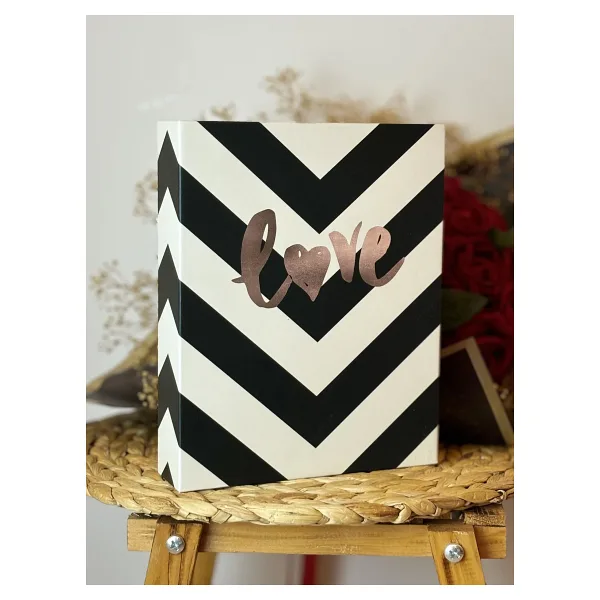 Rabsev Fotoğraf Albümü 10x15cm 200 Fotoğraf Kapasiteli Üçgen Love Desenli Renkli Anı Albümü