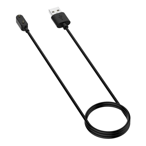 Schitec Huawei Honor Band 6 Uyumlu Manyetik Usb Şarj Kablosu 1 Metre Siyah