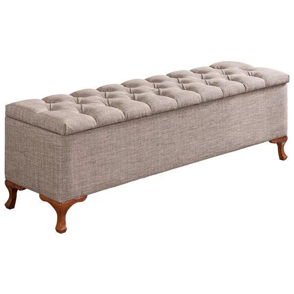 Setay Yatak Ucu Pufu Luna Bench Sandıklı Ayakucu Pufu 90 cm - 40 x 50 x 90 cm - Renkli