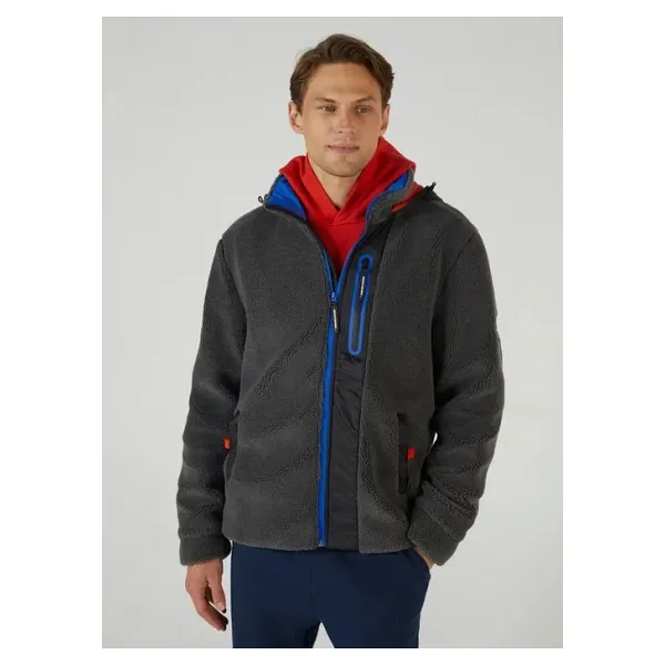 Skechers Outdoor Fleece Full Zip Sherpa S242039 Kapüşonlu Erkek Mont