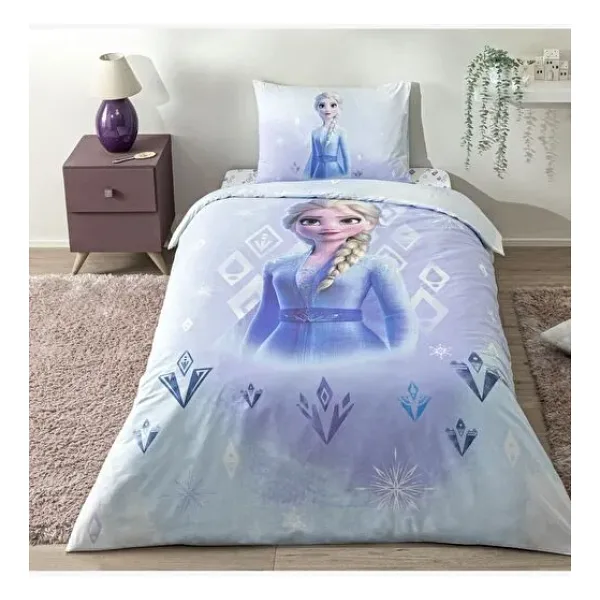 Taç Disney Frozen Diamond Pamuk Tek Kişilik Nevresim Takımı