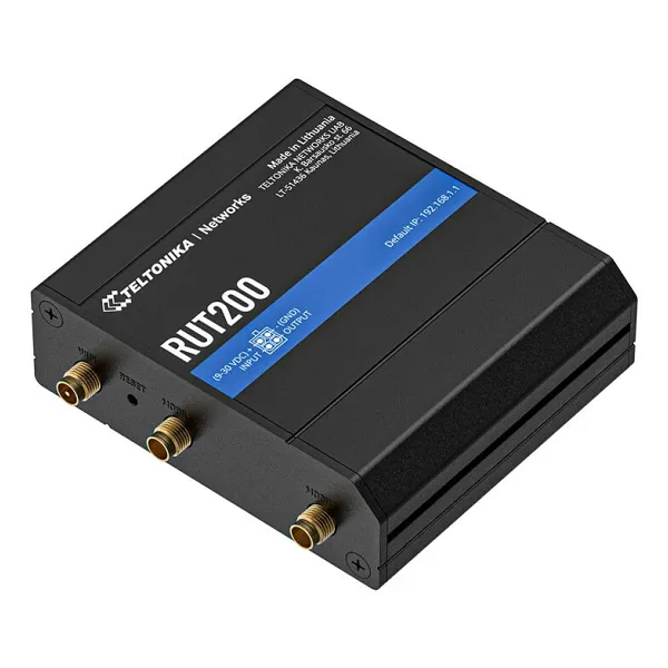 TELTONİKA RUT200 150MBPS 2PORT 1X LAN 1X WAN 1 ANTEN 802.11b/g/n (Wi-Fi 4) 4G LTE INDOOR SIM KART GİRİŞLİ ENDÜSTRİYEL RO