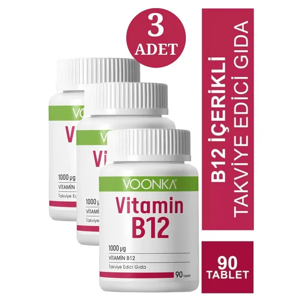 Voonka Vitamin B12 90 Tablet 3 Adet
