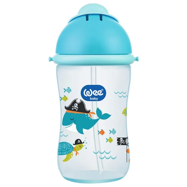 Wee Baby 171 Pipetli 380 ml Mavi Bardak