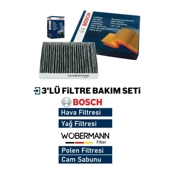 Wöbermann+bosch Honda Civic 1.6 Fc5 Filtre Bakım Seti 2017-2021 3k