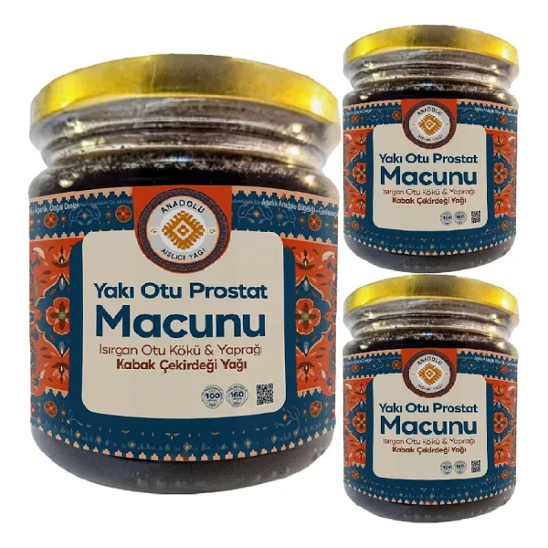 Yakı Otu Macunu - 3 Adet Erkek Özelbölge Için Isırgan Otu Kökü ve Yaprağı Kabak Çekirdeği Yağı Içerikli Özel Macun - Gizli