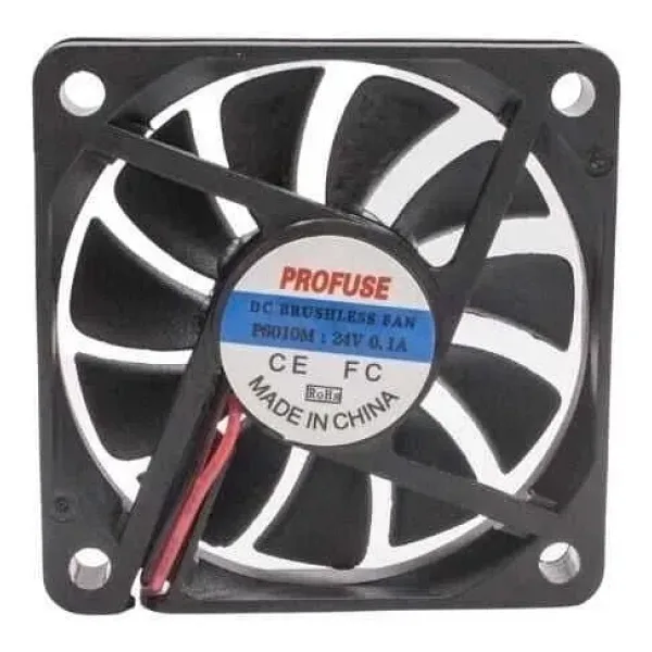 60x60x10mm 24V 0.10A Fan 2 Kablolu