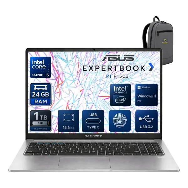 Asus ExpertBook P1503CVA-I58512G1D i5-13420H 24 GB 1 TB SSD UHD Graphics 15.6" W11P Full HD Notebook