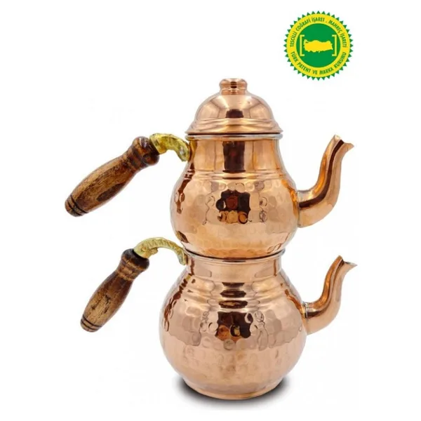 Bakır Küçük Çaydanlık Çekiç Dövme