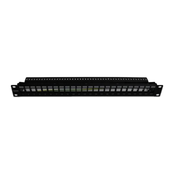 Beek 19' 1u Modular Patch PANEL24-PORT Shielded(Keystone Jacks Not Included)