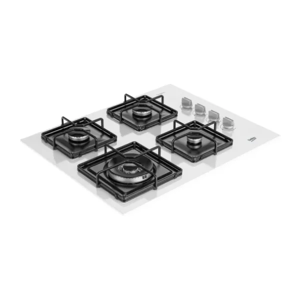 Beko BOCD K 6510 EWB Wok Gözlü Beyaz Cam Ankastre Ocak