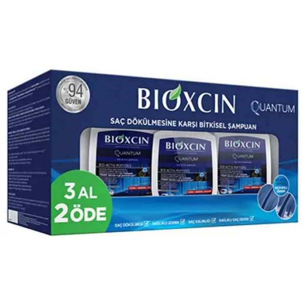 Bioxcin Quantum Bio-Activ Kuru ve Normal Saçlar için 3x300 ml Şampuan