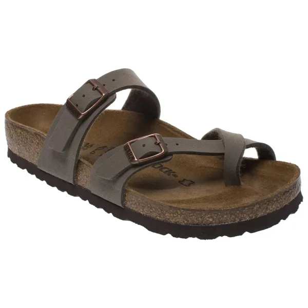 Birkenstock Mayari Parmak Arasi Kahverengi Nubuk Kadın Terlik 39