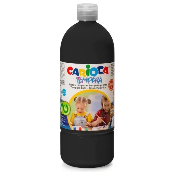 Carioca Süper Yıkanabilir 1000 ml Siyah Tempera Boya