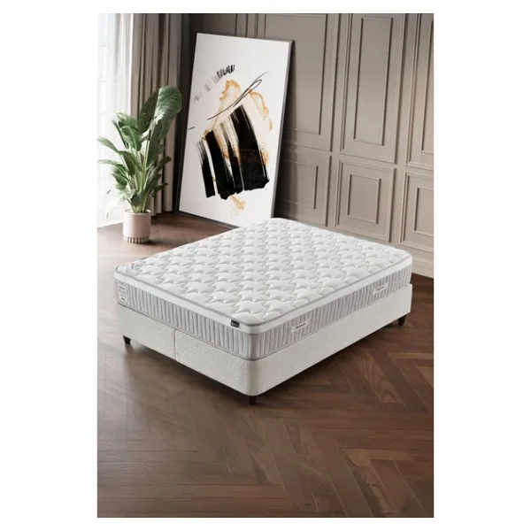 Cennet Yatak Bohem Plus Ortopedik Çift Kişilik Yatak - Destek Süngeri ve Thermofelt Teknolojisi - Krem - 160 x 200 cm