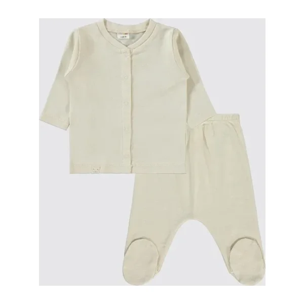 Civil Baby Erkek Bebek Pijama Takımı 1-6 Ay Bej