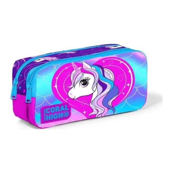 Coral High 22397 Unicorn Desenli 2 Bölmeli Kalemlik