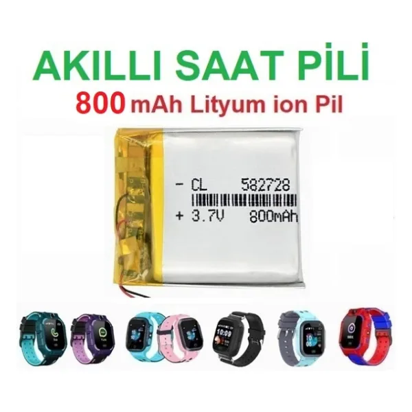 Day 800 Mah Twox Q90 Akıllı Çocuk Saat Telefon Batarya - Pil 3.7V 582728 Pil
